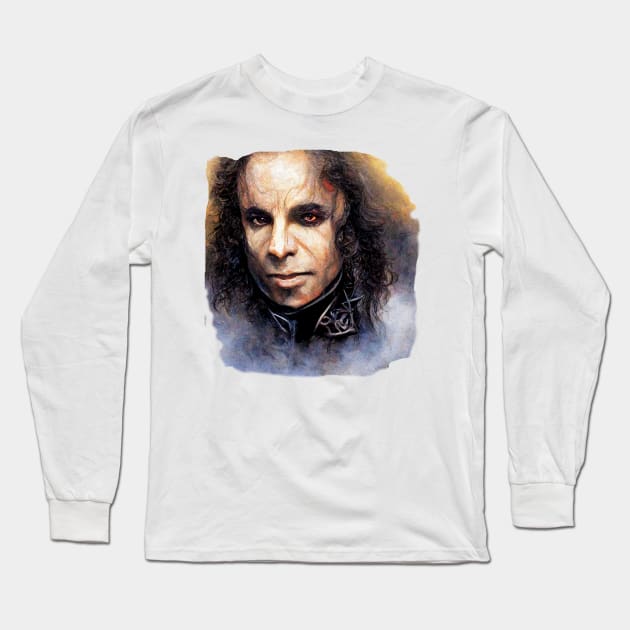Ronnie James Dio Art Long Sleeve T-Shirt by Mikaeus